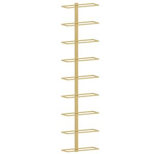 vidaXL Zidni stalak za vino za 9 boca zlatni željezni