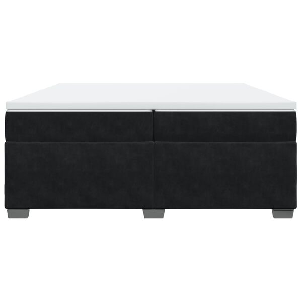 vidaXL Krevet s oprugama i madracem crni 200x200 cm bar&scaron;unasti