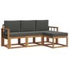 vidaXL Set vanjskih sofa 4 kom. Prirodna i antracit