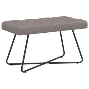 vidaXL Klupa s gumbastim tkanjem Sivosmeđa 80 x 40 x 46 cm Tkanina