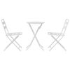 vidaXL Bistro set 3 pcs Bijelo Čelik