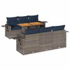 vidaXL 7-dijelni set vrtnih sofa sivi od poliratana