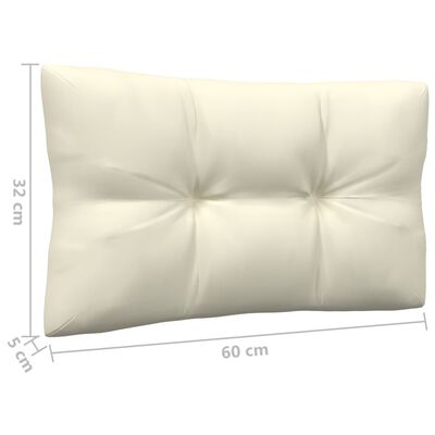 vidaXL 6-dijelna vrtna garnitura od borovine s krem jastucima