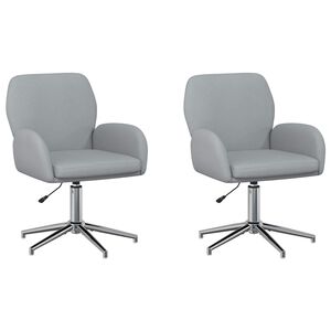 vidaXL Okretne radne stolice 2 kom. 54 x 58 x 90 cm Svjetlosiva