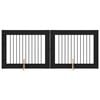 vidaXL Vrata za pse s postoljem 2 pcs Crni hrast 100 x 80 cm