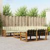 vidaXL Set vanjskih sofa s jastukom 9 pcs Prirodna i krem