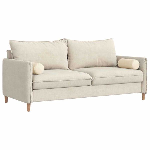 vidaXL Valjkasti jastučići 2 pcs Krema &Oslash; 15 x 40 cm Kordura tekstil