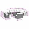vidaXL 14-dijelni set vrtnih sofa s jastucima poliratan crni