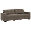 vidaXL Sofa 3 pcs Tamno siva Platnasta tkanina