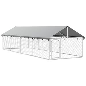 vidaXL Vanjski kavez za pse s krovom 600 x 200 x 150 cm