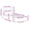 vidaXL Okvir kreveta Viana bez madraca bijeli 100x203 cm od umjetne kože
