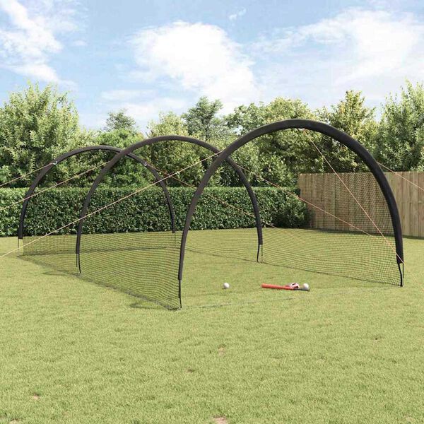 vidaXL Baze i Softbol Crna 70 x 35 x 24 cm Poliester