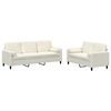 vidaXL 2-dijelni set sofa s jastucima krem bar&scaron;unasti