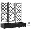vidaXL Vrtna saksija 3 kom. Crna 120 x 40 x 126 cm PP