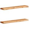 vidaXL Zidne police 2 kom 80x20x3,5 cm od masivnog bagremovog drva
