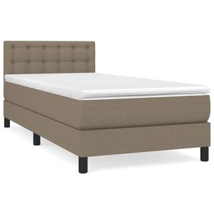 vidaXL Krevet s oprugama i madracem smeđesivi 80x200 cm od tkanine