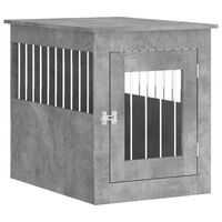 vidaXL Namještaj s kavezom za pse siva boja betona 55x75x65 cm drveni