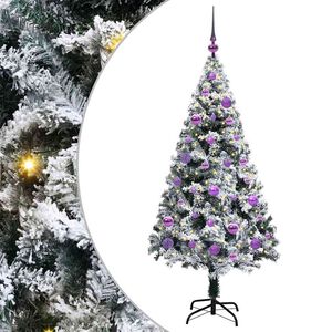 vidaXL Umjetno božićno drvce Bijelo 150 cm PVC i Čelik i Plastika