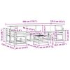 vidaXL Set vanjskih sofa s jastukom 8 pcs Prirodna i svijetlo siva