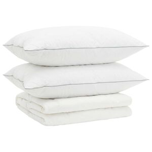 vidaXL 90% guska dol set FULDA 3 pcs 200 x 200 cm Ljeto 100 GSM Bijela