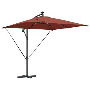 vidaXL Suncobran Terakota 249 x 249 x 250 cm Poliester i aluminij