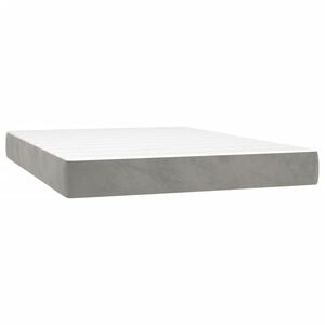 vidaXL Madrac s oprugama srednje tvrdoće svjetlosivi 140 x 190 x 20 cm bar&scaron;unasti