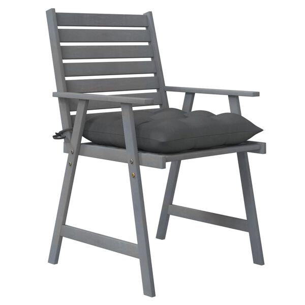 vidaXL Vrtne blagovaonske stolice s jastucima 4 kom od bagremovog drva