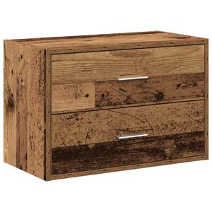 vidaXL Ormarić s 2 ladice boja drva 60x31x40 cm konstruirano drvo
