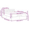 vidaXL Otomanski krevet s madracem tamnosivi 140x190cm od tkanine