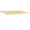 vidaXL Tenda na uvlačenje žuto-bijela 5 x 3 m od tkanine i aluminija