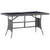 vidaXL Vrtni stol sivi 140 x 80 x 74 cm od poliratana