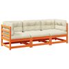vidaXL 3-dijelni set vrtnih sofa s jastucima vo&scaron;tano smeđi od borovine