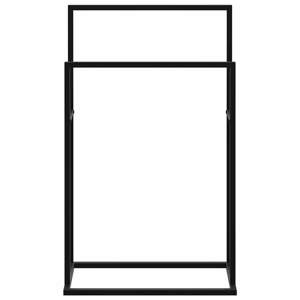 vidaXL Samostojeći stalak za ručnike crni 48 x 24 x 78,5 cm željezni