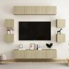 vidaXL 8-dijelni set TV ormarića boja hrasta sonome konstruirano drvo