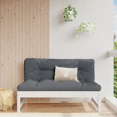 vidaXL Srednja sofa bijela 120x80 cm od masivne borovine