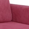 vidaXL 3-dijelni set sofa s jastucima crvena boja vina bar&scaron;unasti
