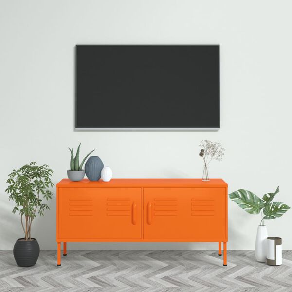 vidaXL TV ormarić narančasti 105 x 35 x 50 cm čelični