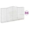 vidaXL Lučne gabionske ko&scaron;are 4 kom 400x50x200/220cm pocinčano željezo