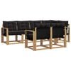 vidaXL Set vanjskih sofa 7 kom. 7-sjedala Bijela i crna