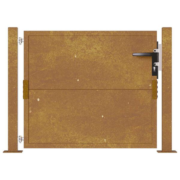 vidaXL Vrtna vrata 100x100 cm Corten čelik