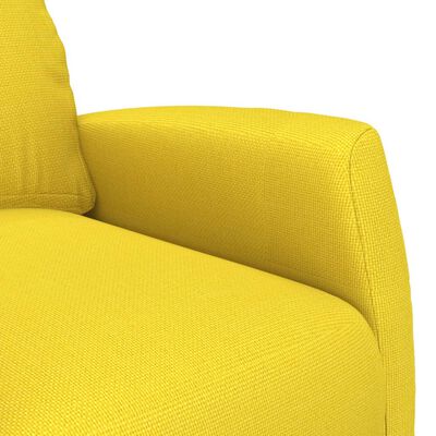 vidaXL Fotelja na podizanje od tkanine svjetložuta