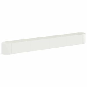 vidaXL Povi&scaron;eni vrtni krevet Bijela 380 x 40 x 40 cm Čelik
