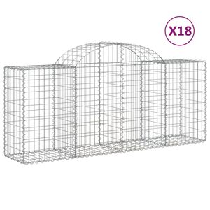 vidaXL Lučne gabionske ko&scaron;are 18 kom 200x50x80/100cm pocinčano željezo