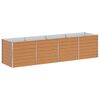 vidaXL Povišena vrtna gredica 320 x 80 x 77 cm pocinčani čelik srebrna