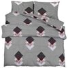 vidaXL Set posteljine za poplun sivi 155x220 cm pamučni