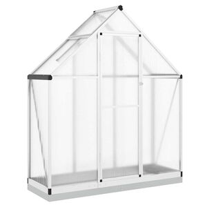 vidaXL Staklenik s okvirom srebrni 169 x 58 x 202 cm aluminijski