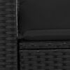 vidaXL Vrtni dvosjed s jastucima crni od poliratana