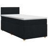 vidaXL Boxspring krevet s madracem Crna 100 x 200 cm Tkanina