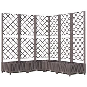 vidaXL Vrtna sadilica s re&scaron;etkom smeđa 120 x 120 x 121,5 cm PP