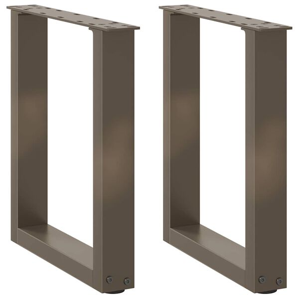 vidaXL Noge za klub stolić U-oblik 2 kom Prirodni čelik 38 x (42-43) cm Čelik